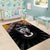 Sudan Roots Area Rug African Map in Fingerprint and Tribal Colors