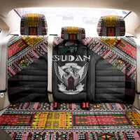 Sudan Roots Back Car Seat Cover African Map in Fingerprint and Tribal Colors