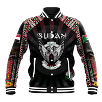 Personalized Sudan Roots Baseball Jacket African Map in Fingerprint and Tribal Colors