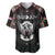Personalized Sudan Roots Baseball Jersey African Map in Fingerprint and Tribal Colors