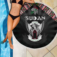 Sudan Roots Beach Blanket African Map in Fingerprint and Tribal Colors