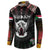 Personalized Sudan Roots Button Sweatshirt African Map in Fingerprint and Tribal Colors