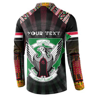 Personalized Sudan Roots Button Sweatshirt African Map in Fingerprint and Tribal Colors