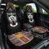 Sudan Roots Car Seat Cover African Map in Fingerprint and Tribal Colors
