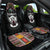 Sudan Roots Car Seat Cover African Map in Fingerprint and Tribal Colors