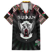 Personalized Sudan Roots Family Matching Long Sleeve Bodycon Dress and Hawaiian Shirt African Map in Fingerprint and Tribal Colors