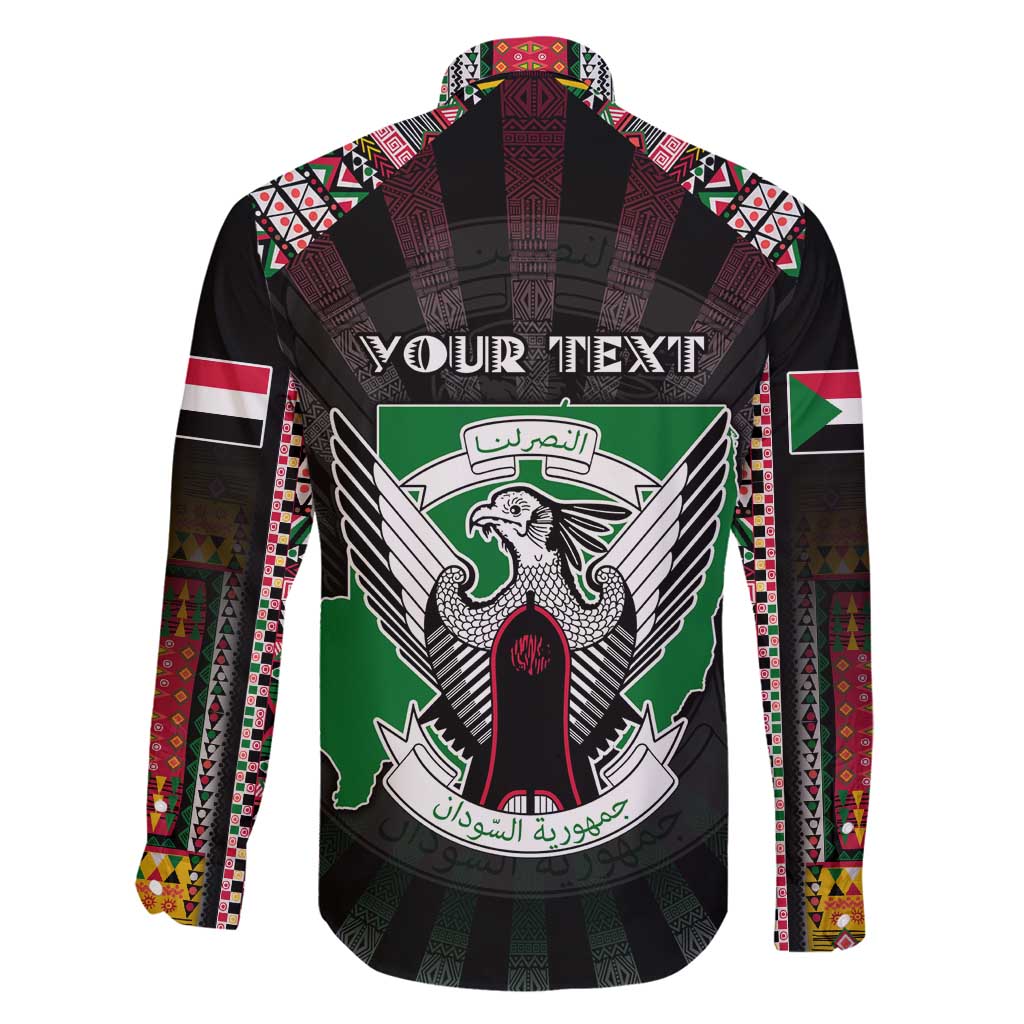 Personalized Sudan Roots Family Matching Long Sleeve Bodycon Dress and Hawaiian Shirt African Map in Fingerprint and Tribal Colors