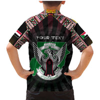 Personalized Sudan Roots Family Matching Mermaid Dress and Hawaiian Shirt African Map in Fingerprint and Tribal Colors