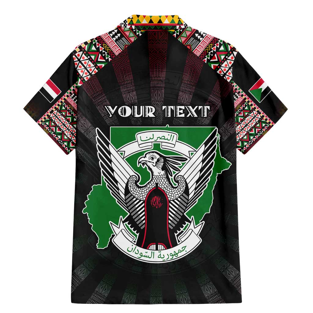 Personalized Sudan Roots Family Matching Mermaid Dress and Hawaiian Shirt African Map in Fingerprint and Tribal Colors