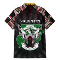 Personalized Sudan Roots Family Matching Mermaid Dress and Hawaiian Shirt African Map in Fingerprint and Tribal Colors