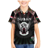 Personalized Sudan Roots Family Matching Mermaid Dress and Hawaiian Shirt African Map in Fingerprint and Tribal Colors