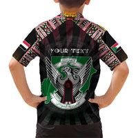 Personalized Sudan Roots Family Matching Short Sleeve Bodycon Dress and Hawaiian Shirt African Map in Fingerprint and Tribal Colors