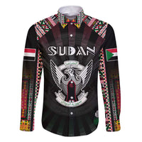 Personalized Sudan Roots Family Matching Short Sleeve Bodycon Dress and Hawaiian Shirt African Map in Fingerprint and Tribal Colors