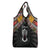 Sudan Roots Grocery Bag African Map in Fingerprint and Tribal Colors