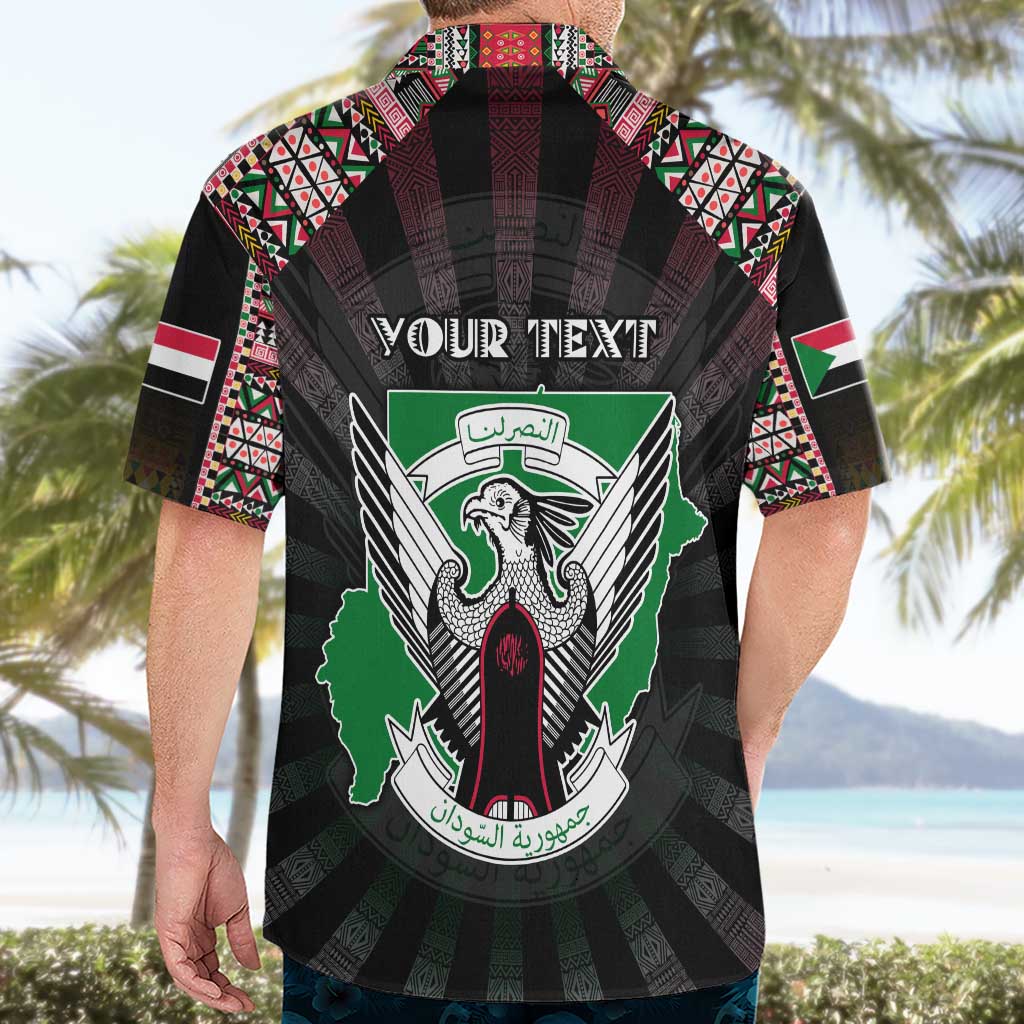 Personalized Sudan Roots Hawaiian Shirt African Map in Fingerprint and Tribal Colors