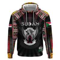 Personalized Sudan Roots Hoodie African Map in Fingerprint and Tribal Colors