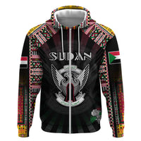 Personalized Sudan Roots Hoodie African Map in Fingerprint and Tribal Colors