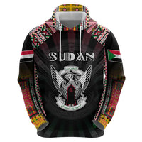 Personalized Sudan Roots Hoodie African Map in Fingerprint and Tribal Colors