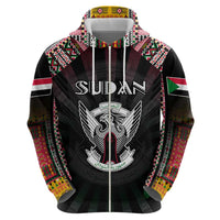 Personalized Sudan Roots Hoodie African Map in Fingerprint and Tribal Colors