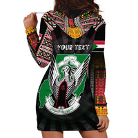 Personalized Sudan Roots Hoodie Dress African Map in Fingerprint and Tribal Colors