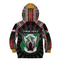 Personalized Sudan Roots Kid Hoodie African Map in Fingerprint and Tribal Colors