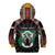 Personalized Sudan Roots Kid Hoodie African Map in Fingerprint and Tribal Colors