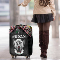 Sudan Roots Luggage Cover African Map in Fingerprint and Tribal Colors