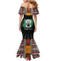 Personalized Sudan Roots Mermaid Dress African Map in Fingerprint and Tribal Colors