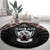 Sudan Roots Round Carpet African Map in Fingerprint and Tribal Colors