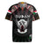 Personalized Sudan Roots Rugby Jersey African Map in Fingerprint and Tribal Colors