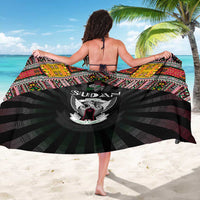 Sudan Roots Sarong African Map in Fingerprint and Tribal Colors