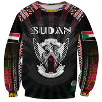 Personalized Sudan Roots Sweatshirt African Map in Fingerprint and Tribal Colors