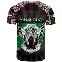 Personalized Sudan Roots T Shirt African Map in Fingerprint and Tribal Colors