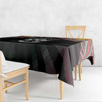 Sudan Roots Tablecloth African Map in Fingerprint and Tribal Colors