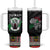 Sudan Roots Tumbler With Handle African Map in Fingerprint and Tribal Colors