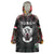 Personalized Sudan Roots Wearable Blanket Hoodie African Map in Fingerprint and Tribal Colors