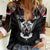 Personalized Sudan Roots Women Casual Shirt African Map in Fingerprint and Tribal Colors