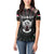 Personalized Sudan Roots Women Polo Shirt African Map in Fingerprint and Tribal Colors