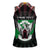 Personalized Sudan Roots Women Sleeveless Polo Shirt African Map in Fingerprint and Tribal Colors