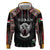 Personalized Sudan Roots Zip Hoodie African Map in Fingerprint and Tribal Colors