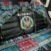 Djibouti Roots Back Car Seat Cover African Map in Fingerprint and Tribal Colors