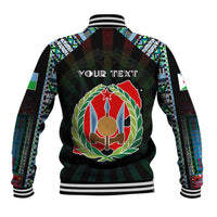 Personalized Djibouti Roots Baseball Jacket African Map in Fingerprint and Tribal Colors