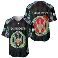 Personalized Djibouti Roots Baseball Jersey African Map in Fingerprint and Tribal Colors