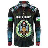 Personalized Djibouti Roots Button Sweatshirt African Map in Fingerprint and Tribal Colors
