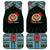 Djibouti Roots Car Mats African Map in Fingerprint and Tribal Colors