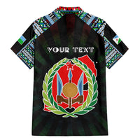 Personalized Djibouti Roots Family Matching Mermaid Dress and Hawaiian Shirt African Map in Fingerprint and Tribal Colors