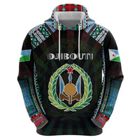 Personalized Djibouti Roots Hoodie African Map in Fingerprint and Tribal Colors