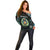 Personalized Djibouti Roots Off Shoulder Sweater African Map in Fingerprint and Tribal Colors
