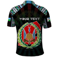 Personalized Djibouti Roots Polo Shirt African Map in Fingerprint and Tribal Colors