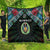 Djibouti Roots Quilt African Map in Fingerprint and Tribal Colors